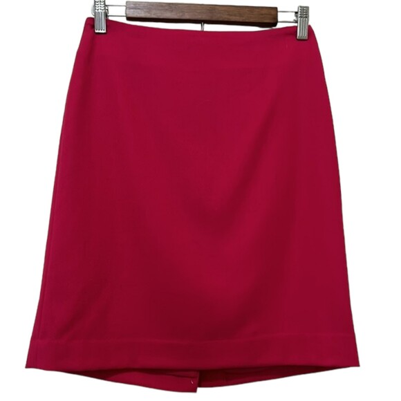 Talbots Skirt Womens 2 Petite Barbie Pink Wool Straight Pencil Mini Short Lined - Picture 1 of 11